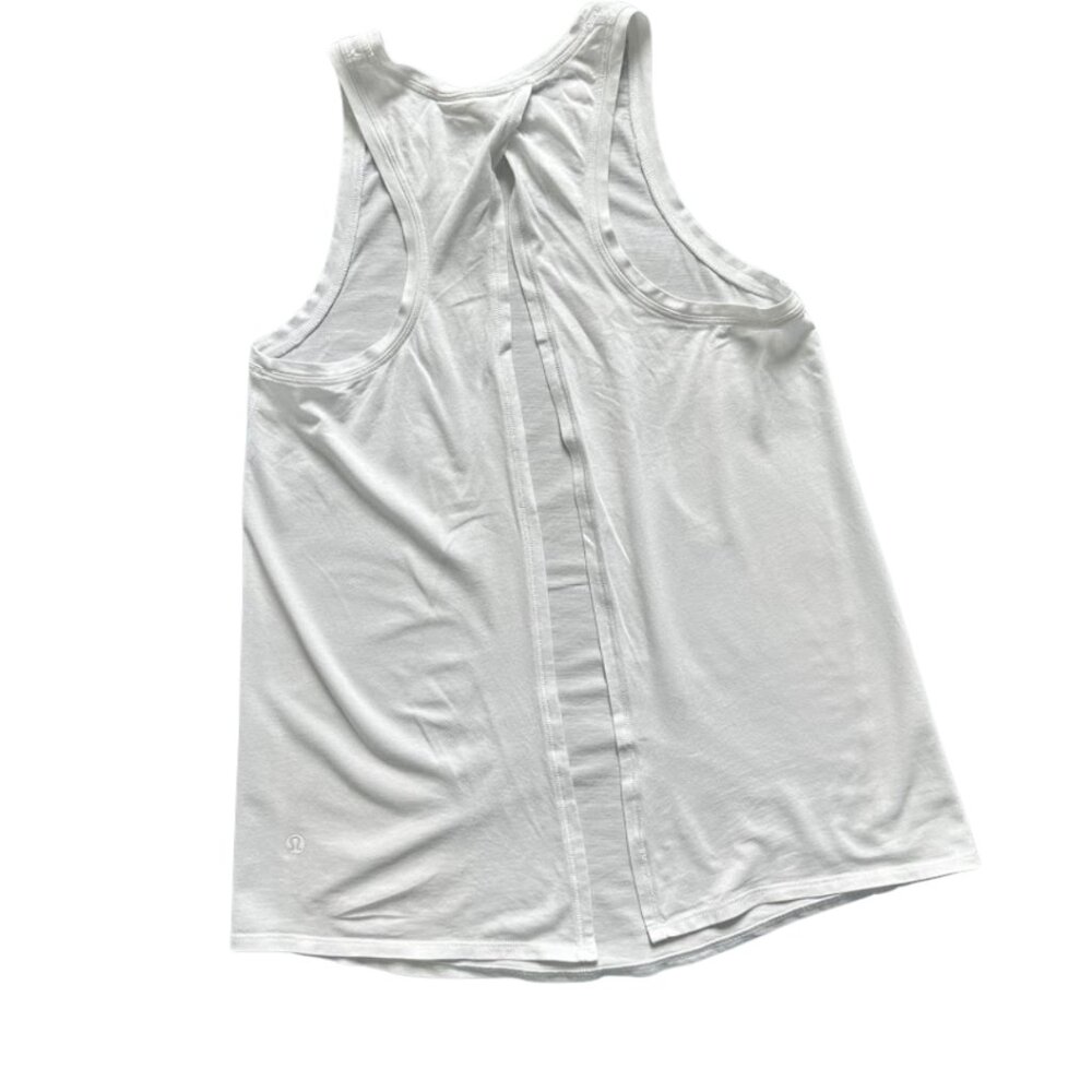 Lululemon All Tied Up Tank White XS/2 - Picture 2 of 6
